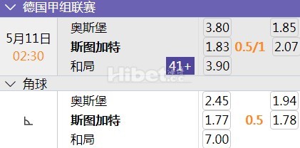 德甲02:30 奥格斯堡vs斯图加特