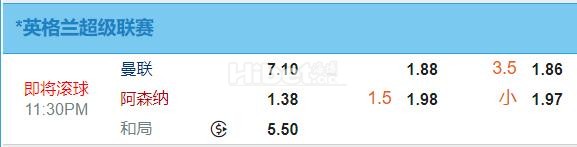 5.12 英超 23:30 曼联 VS 阿森纳