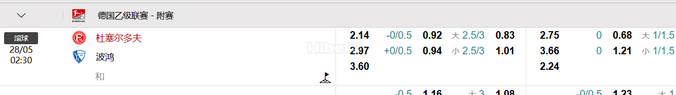 德国乙级联赛 - 附赛 杜塞尔多夫 VS 波鸿
